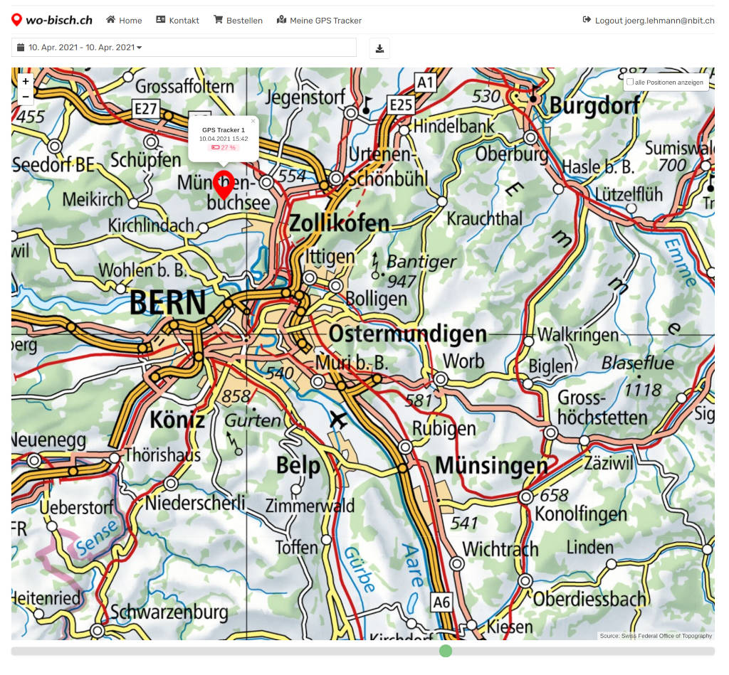 Online Dienst wo-bisch.ch Detailansicht